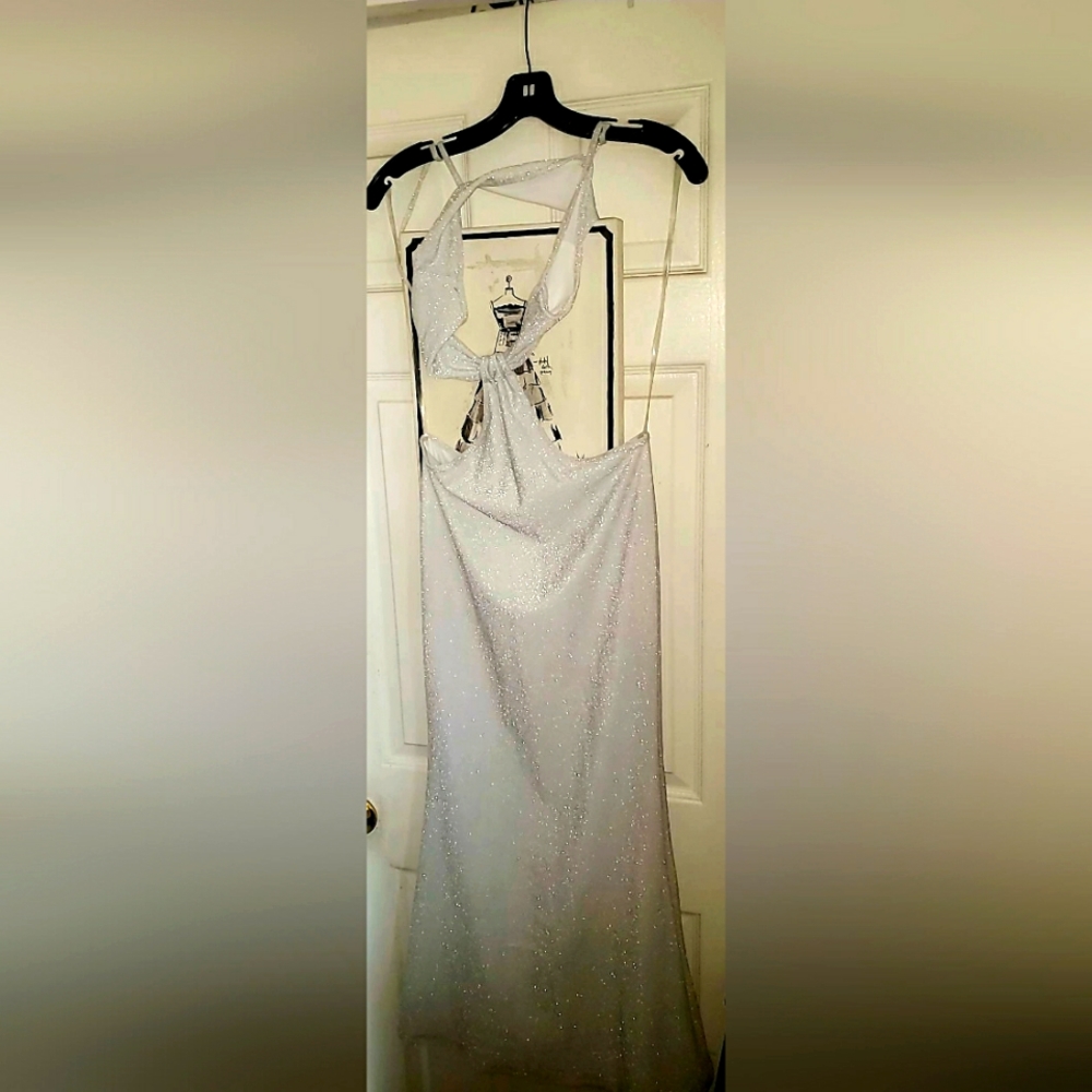 Silver metallic dress